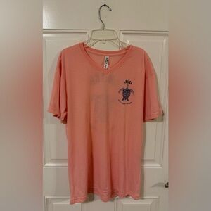 Pink/Peach V-Neck Women’s Shirt